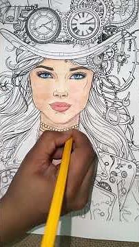 Steampunk Beauty in Pencil ✏️✨ | Hand-Colored Art Style