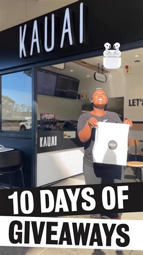 10 Days of Giveaways is here and there are BIG prizes up for grabs when you order on the Kauai App and stand a chance to WIN. Giveaway ends 19th December 2025. Ts and Cs apply. 🎁 | KAUAI