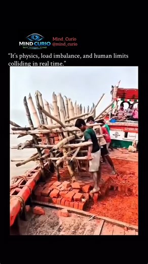 Mind Curio on Instagram: "“The ocean doesn’t forgive mistakes.” Heavy wooden structures + unstable boats + turbulent water = a high-risk environment with zero margin for error. What you’re seeing is not just hard labor — it’s physics, load imbalance, and human limits colliding in real time. 🌊 Why this is dangerous: • Sudden waves can shift weight instantly • Poor load distribution can capsize boats • Manual handling of heavy materials increases injury risk • No secondary safety barrier once bal