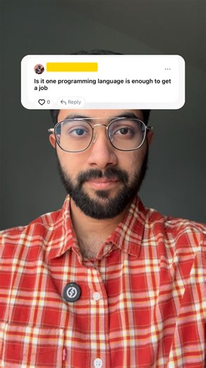 Vamsi Bhavani on Instagram: "Nerchukunedi baga nerchukondi Question - Is it one programming language is enough to get a job"