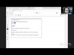 finding a p-value using geogebra