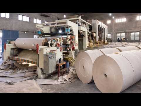 How Factories Recycle Tons of Waste Paper into Cardboard Boxes | Cardboard Manufacturing Process