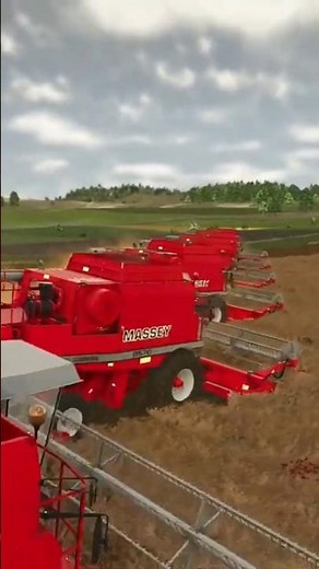 Experiment: Harvesting canola with nine combines /FS25 Farming Simulator 2025