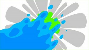 liquid burst effect on green screen background for intro, youtube and anymore