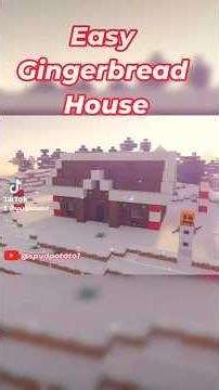 Easy Gingerbread House. #minecraft #minecraftbuilding #christmas #gingerbread #trending #easy
