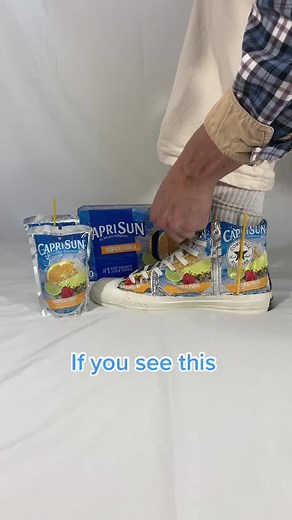 DIY Capri Sun Shoes Tutorial