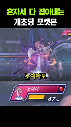 혼자서 다 잡아내는 개초딩 포켓몬 ㄷㄷ [포켓몬 챔피언스 : 대쓰여너]