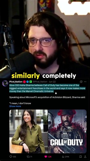 Call of Duty makes more money than MCU