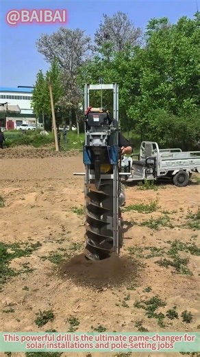 This Solar Pile Drill Works On Any Terrain!