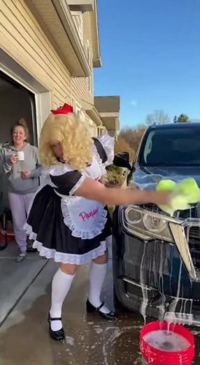 I lost a Stupid Sports Bet with my GF #mtf #transformation crossdress #makeup #maid #boytogirl TGTF