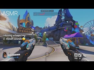 [ASMR Overwatch] relaxing mouth sounds & whispering ♡ unranked dva + tracer~