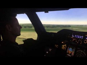 Airbus A380 Hard Landing view from the cockpit