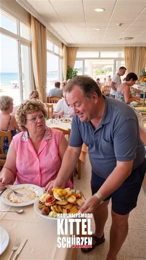 Buffet escalation on vacation! 🍽️ Walter's shameless excuse shocks Ursula! #ai