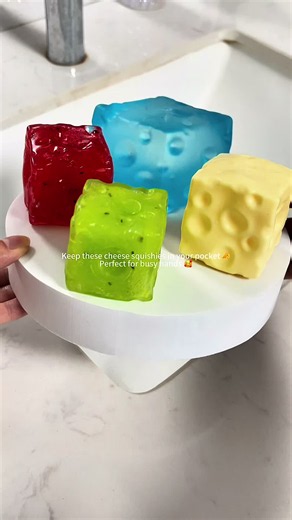 Pocket Cheese Squishies for Stress Relief — Small Fidget Toys