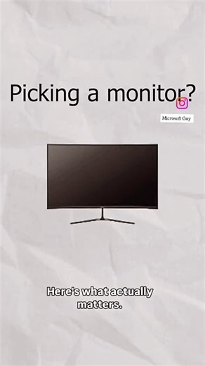 Microsoft Guy on Instagram: "How to chose a monitor.. #monitor #monitoring #dell #acer #aus #hp #tech #computer #technology #windows #laptop #resolution #basic #sharpe #insane #refreshrate #gh #response #time"