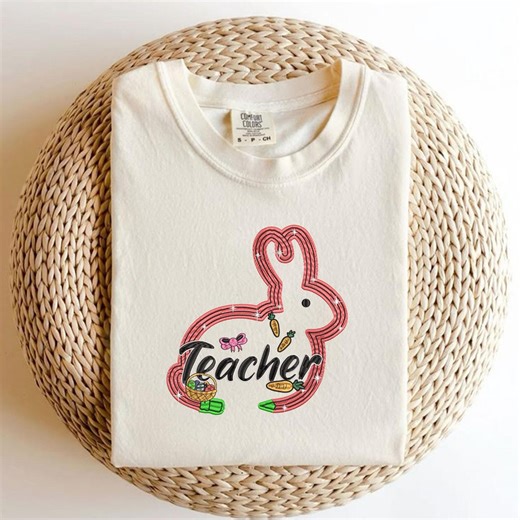 Teacher Embroidery Design, Teacher Bunny Embroidery Pattern, School Machine Embroidery (digital Download) - Etsy