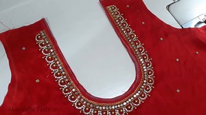 Aari work blouse for beginners | Most Stunning stone work design | Maggam work /Embroidery | BeIndian