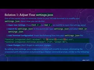 How to Eliminate Unnecessary Lines in Visual Studio Code Terminal Output
