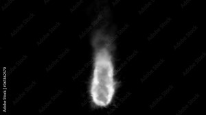 Smoke Patterns Fx Animation Loop/ 4k animation of white smoke patterns emitter and clouds looped effect