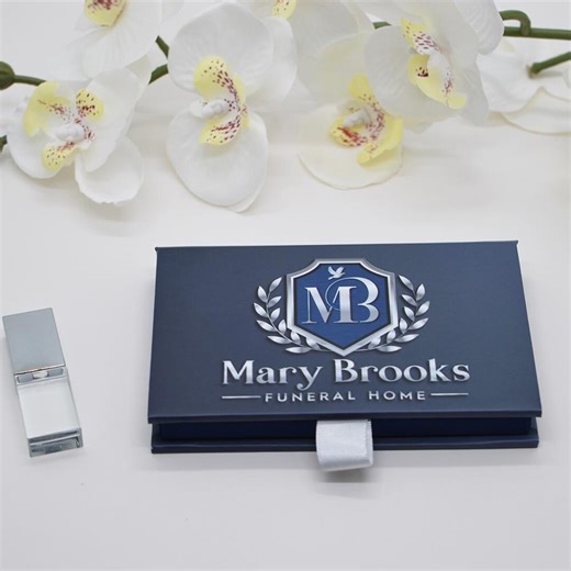 Handmade Linen USB Box, Personalized Logo, Business Gift - Etsy