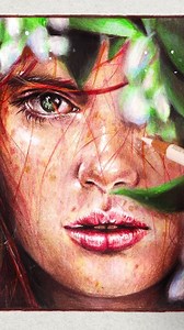 Kirsty Partridge on Instagram: "Drawing skin with only 3 colours and 5 pencils in total! You don’t need big coloured pencils sets to draw realistic drawings. In fact, I created this entire drawing with only 7 pencils: red, yellow, blue, green, brown, white and black! The key is to work in layering and combine the different colours using multiple layers to create an accurate skin colour. I layered yellow and red to create a peach colour and then layered brown for the shadows. I then went over tha