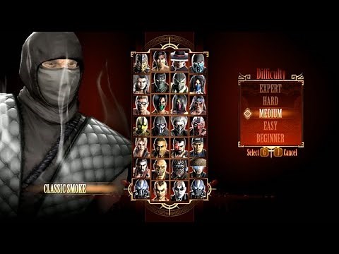 #1129 Mortal Kombat 9 (Steam) Bosses (5/7): Classic Smoke playthrough.