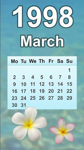 March 1998 Calendar