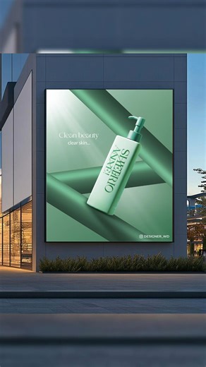 Clean Beauty Poster Design Process 🌿 | Satisfying Graphic Design