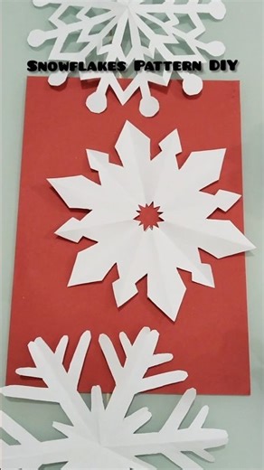 Easy& Quick Paper Snowflakes pattern DIY #trending #shorts #viral