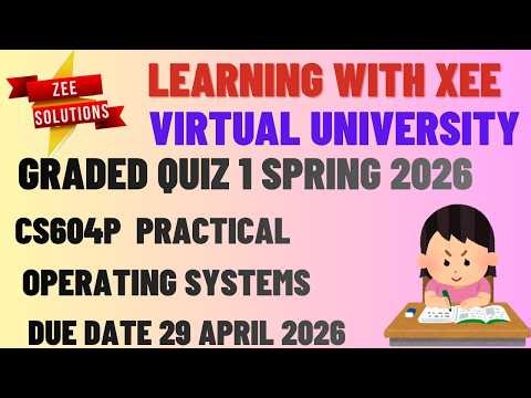 CS604P Operating Systems Practical Graded Quiz 1 Spring 2026 Virtual University of Pakistan