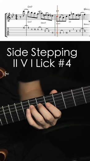 Side Stepping II V I Jazz Lick ex. 4 - Saito Guitars 622 Beyond