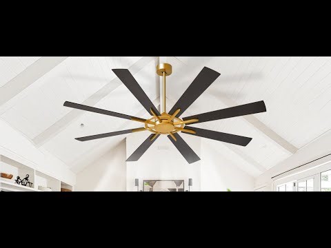 WS-FPZ190-18B Depuley 72" 8-Blade Ceiling Fan No Light — Easy Install Guide