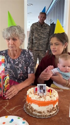 Soldier returns home for Granny's 75th birthday and gets surprise pregnancy news 🥹 🎬 This video was produced by Network Media and Jamie and Blake | Lights Camera Action