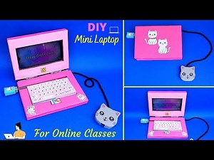 How to make a Mini Laptop Phone Holder with Paper For Online Classes/ DIY Stationery Organizer