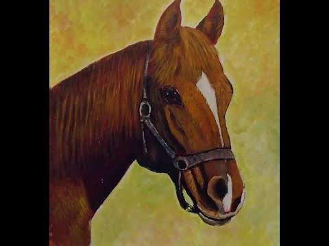 How beginners should paint a horse the easy way, Acrylic painting step by step..