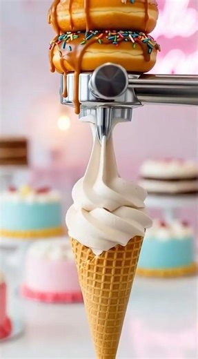 Donut Machine + Ice Cream Swirl = Pure ASMR Satisfaction