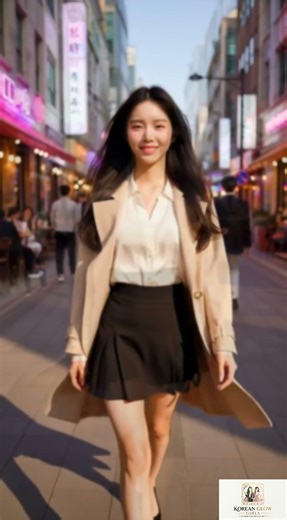 Korean Beauty Walking on the Street | Korean Model #shorts