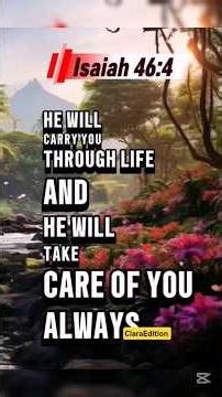HE WILL CARRY YOU THROUGH LIFE AND HE WILL TAKE CAARE OF YOU💕💪 #jesuslovers #jesusitrustinyou