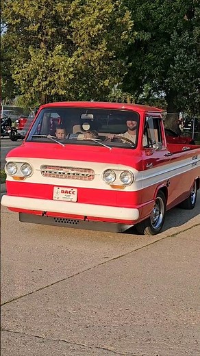 1963 Chevrolet Corvair 95 Classic Red Rampside Pickup Drive By Engine Sound Saint Clair Shores 2023