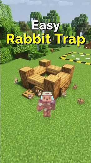 How to Make a Rabbit Trap in Minecraft – Redstone Tutorial | CupSapling #minecraft #redstone #shorts