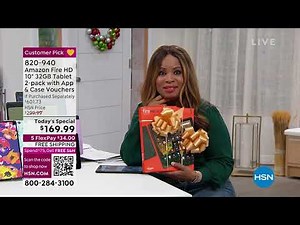 Amazon Fire HD 10" 32GB Tablet 2pack with App Case Vou...