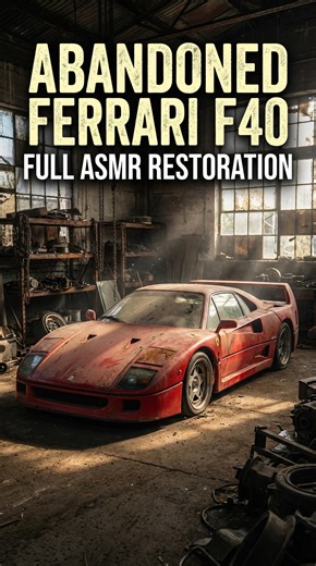 ASMR Car Restoration Full Rebuild of Ferrari F40 1991 from Abandoned Condition to Looking New Watch the complete ASMR-style restoration journey of a legendary Ferrari F40 (1991), rescued from years of abandonment and neglect. This cinematic five-minute build takes you step by step through deep cleaning, interior strip-down, rust removal, engine rebuilding, precision bodywork, and a flawless Rosso Corsa repaint—ending with a calm, satisfying final reveal. Every scene is crafted for slow, tactile 