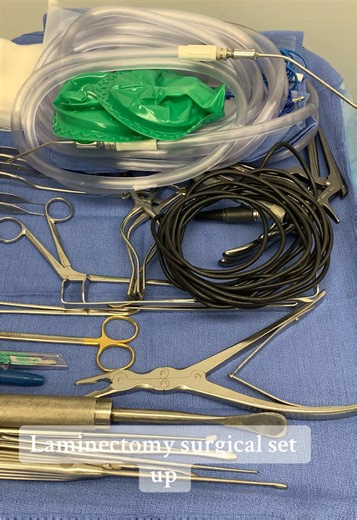 Laminectomy Surgical Setup for Spinal Procedures