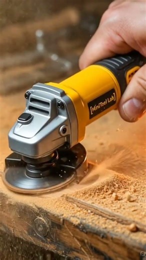 Mini Angle Grinder Cutting Wood 🔥 | Tiny Grinder With Real Sawdust Power! | MiniTool Lab