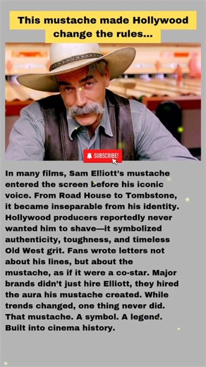 Sam Elliott’s Mustache Was the Real Star #SamElliott #MovieLegend #HollywoodFacts