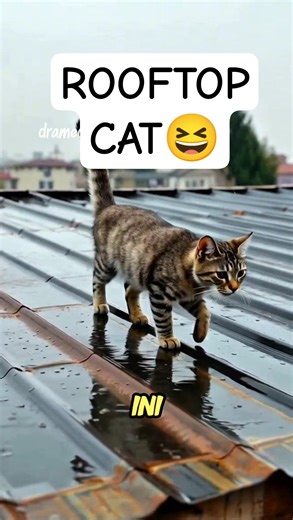 Rooftop Steps👣 #animalintelligence #cat #cake #o #cute #aiandcats #happybirthday #aicats #short #fyp