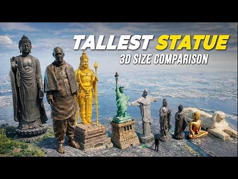 World's Tallest Statues Size Comparison 2025 (3D Animation)