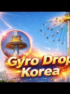 Gyro Drop Lotte World |Terrifying Theme Park in South Korea | Gyro Drop in Korea