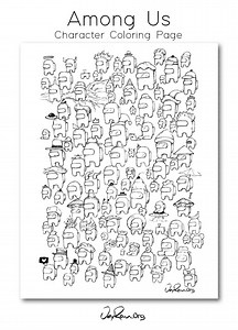 Among Us Character - Coloring Page (Free) - JeyRam Drawing Tutorials