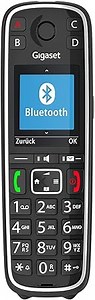 Gigaset E720HX - DECT-Mobilteil mit Ladeschale - Fritzbox-kompatibel - Schnurloses Senioren-Telefon für Router und DECT-Basis - Bluetooth-sprechende Wähltasten, schwarz [Deutsche Version][Ohne Basis]
